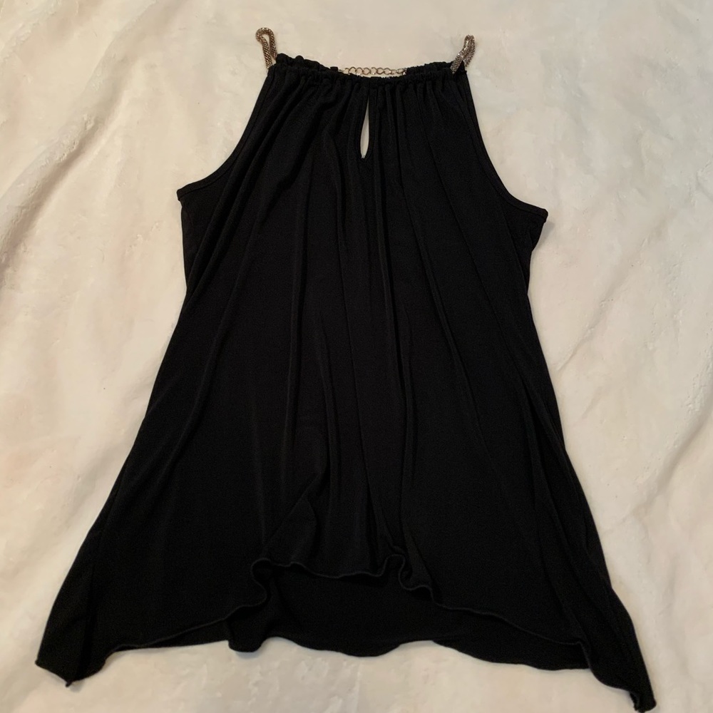 Black Tank. Gold chain-like Straps. Barely Worn.